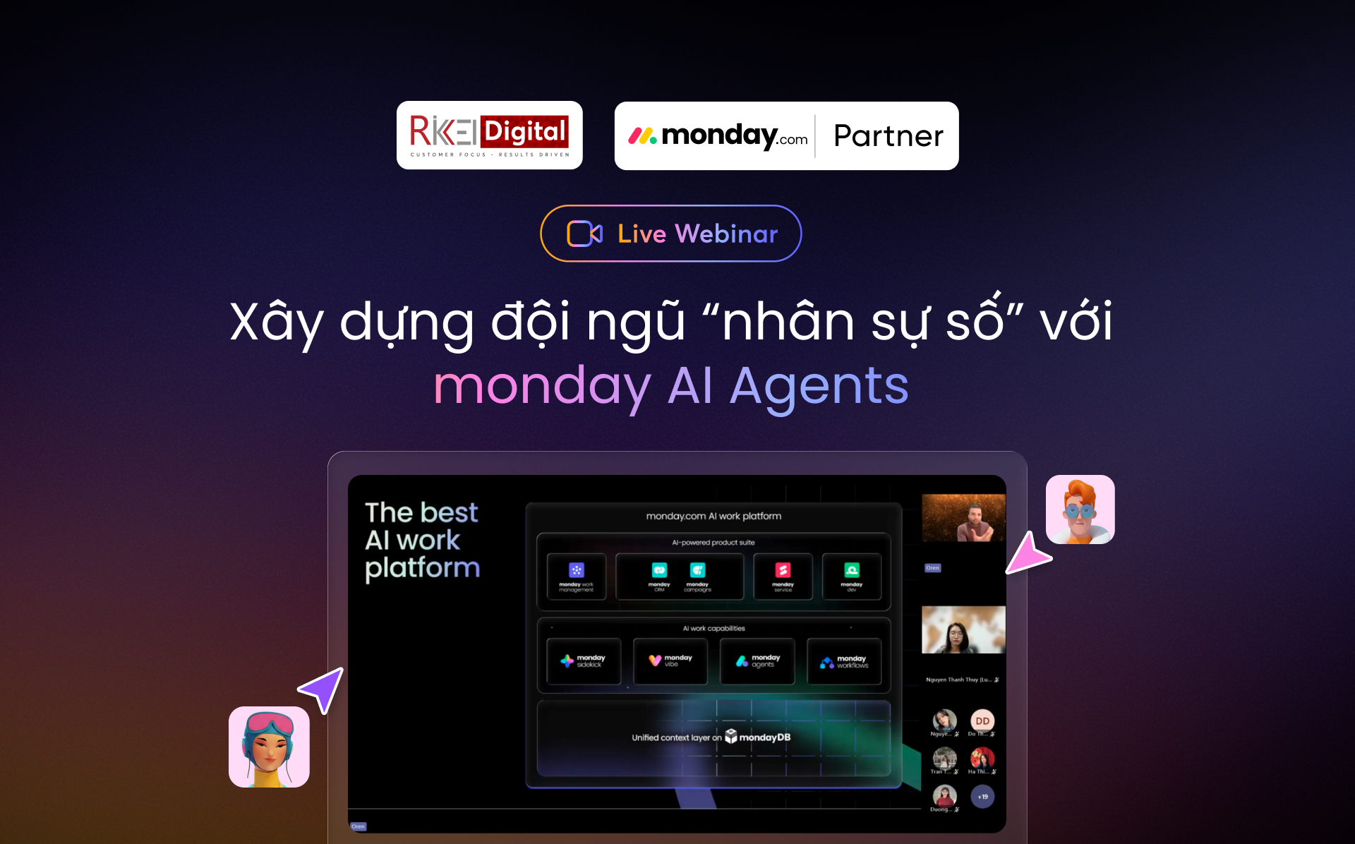 RECAP Webinar: Xây dựng đội ngũ “nhân sự số” với monday AI Agents