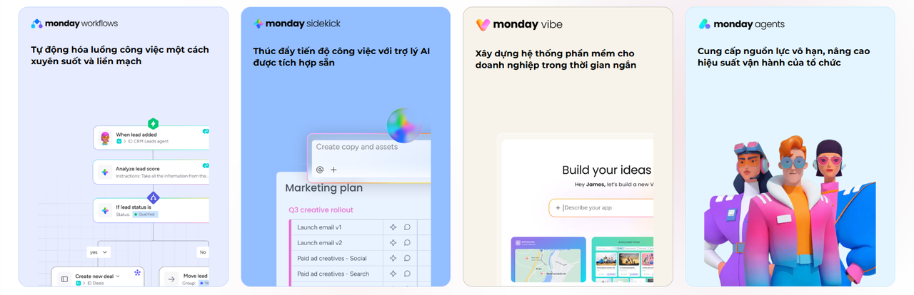 Monday AI - Lớp năng lực AI chạy xuy&ecirc;n suốt trong monday.com