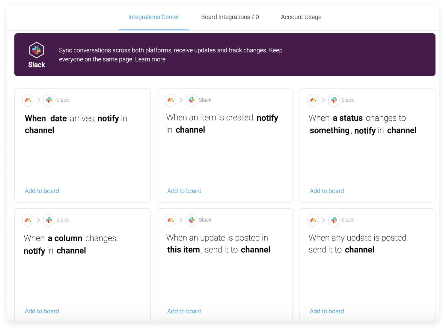 T&iacute;ch hợp monday.com với Slack: Cập nhật v&agrave; theo d&otilde;i c&ocirc;ng việc