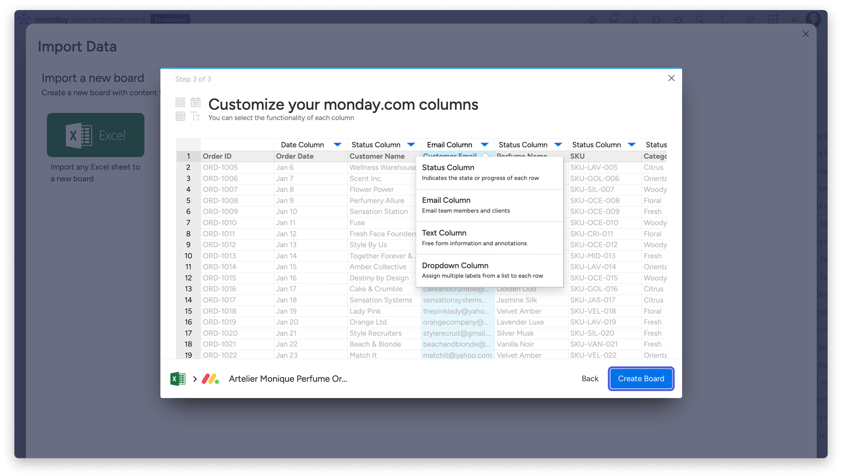 T&iacute;ch hợp monday.com với Excel: Nhập v&agrave; cập nhật dữ liệu