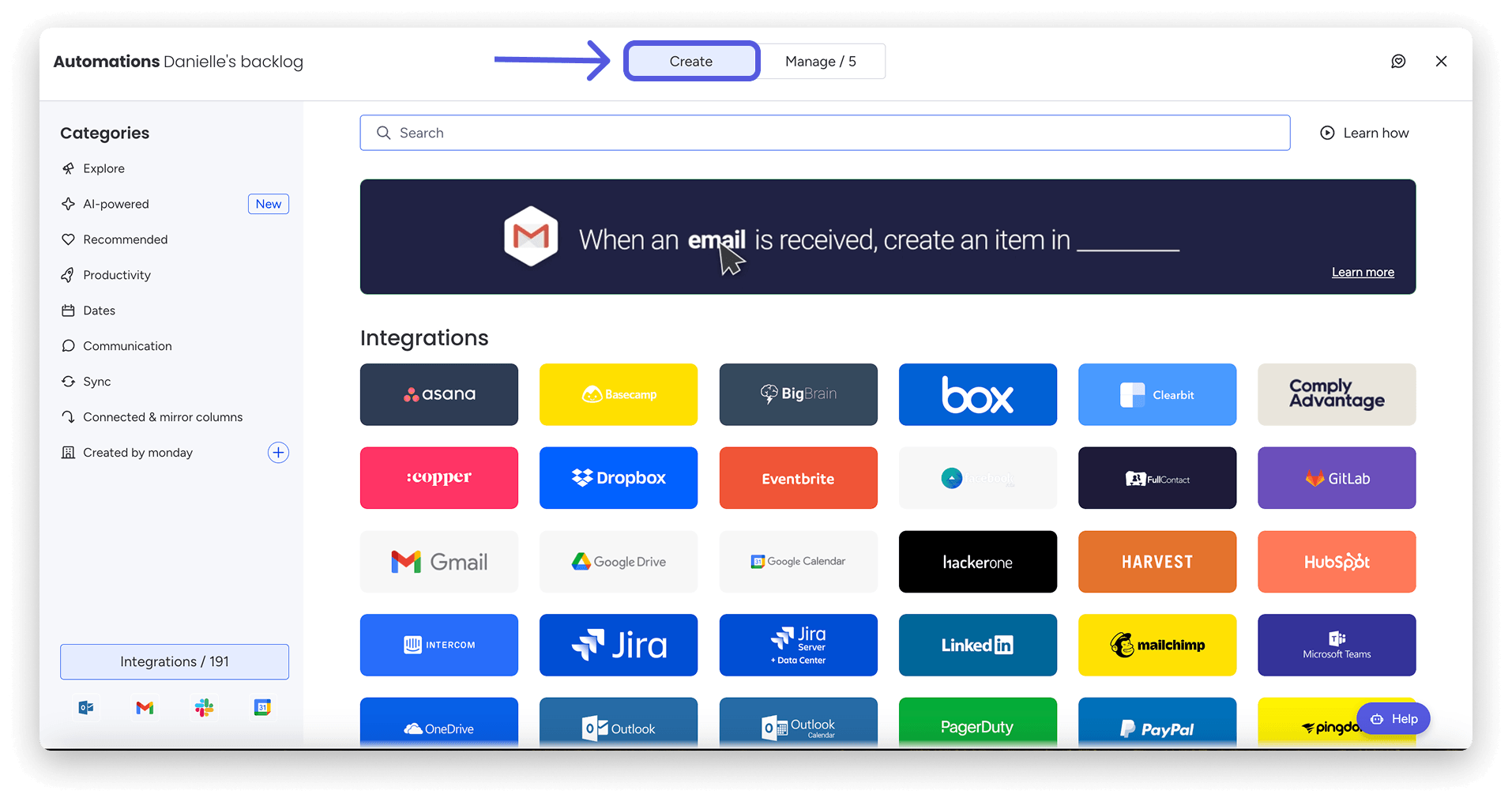 T&iacute;ch hợp trong monday CRM