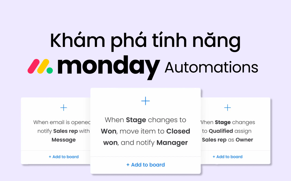 Monday.com Automation là gì? 10 quy trình doanh nghiệp nên tự động hóa